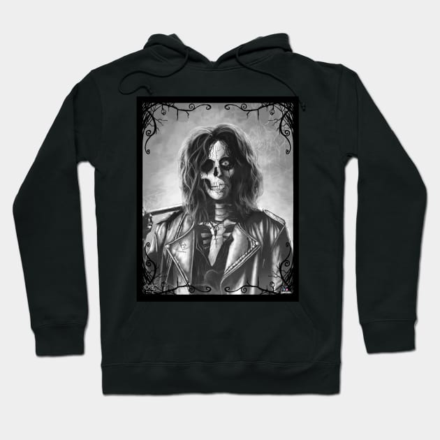 Gothic Rock Skull. Hoodie by Hellustrations